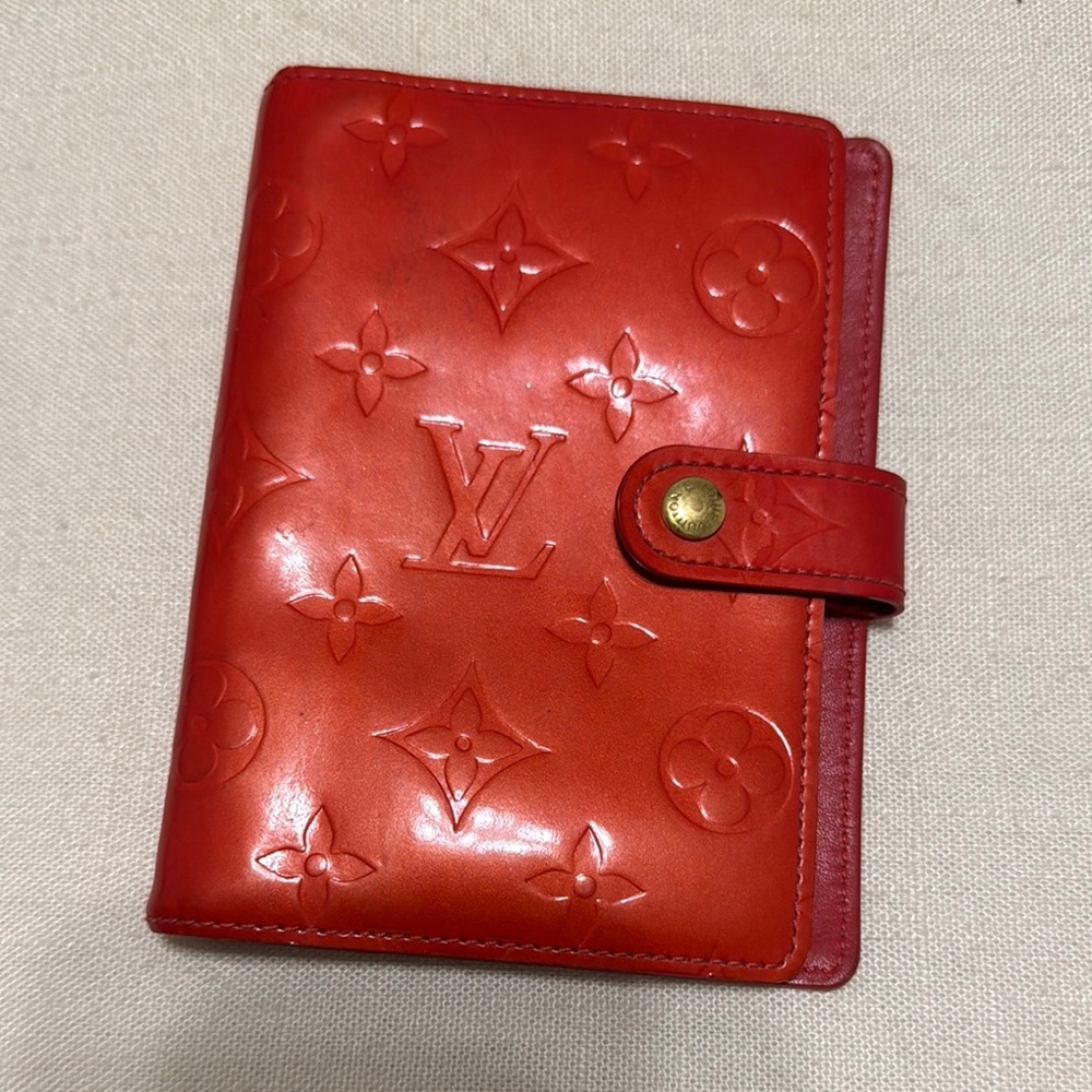 Louis Vuitton Scarlet Embossed Leather Organizer